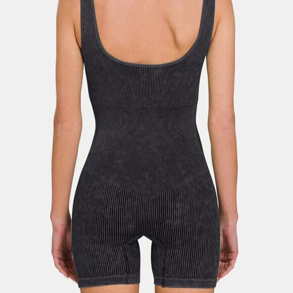 Ribbed Romper by Zenana - Picture 3 of 3